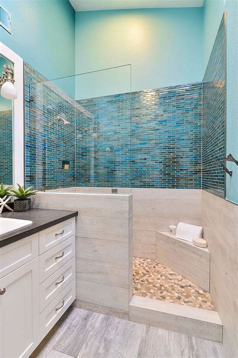 Beach house bathroom beach bathrooms beach house decor navy bathroom small bathroom blue bathrooms mirror in bathroom beach style here are ideas on making your bathroom look bigger, more luxurious and spacious. 120 Colorfull Bathroom Remodel Ideas | House bathroom designs, Small bathroom makeover, Coastal ...