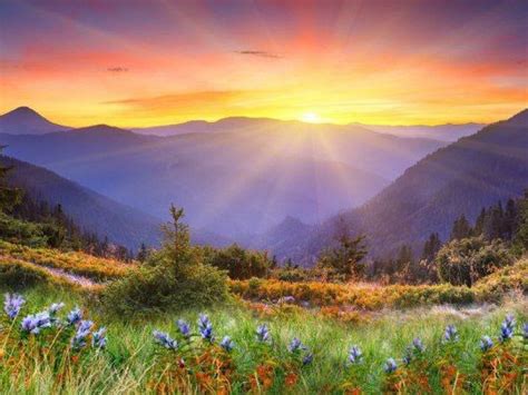 Glorious Mountain Landscape Sunrise Photos Sunrise Wallpaper
