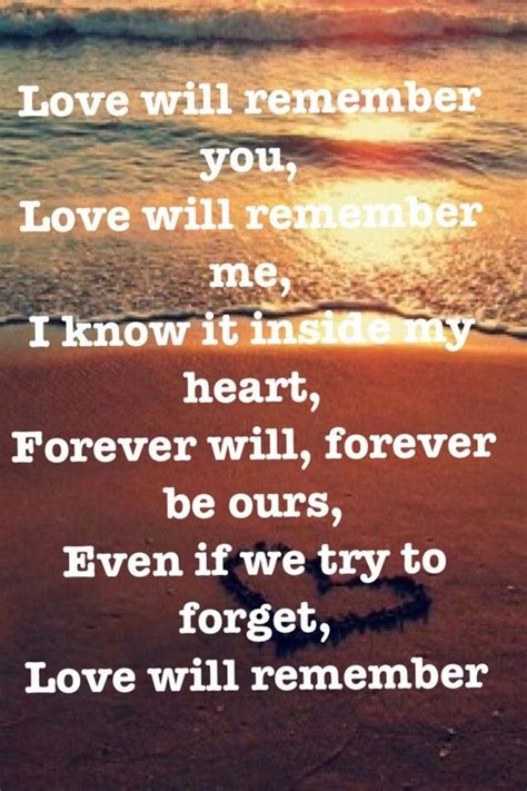 Love Will Remember You And Love Will Remember Me