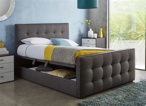 Maybe you would like to learn more about one of these? NEW! Cavill Grey Fabric Ottoman Bed Frame | Bed frame with ...
