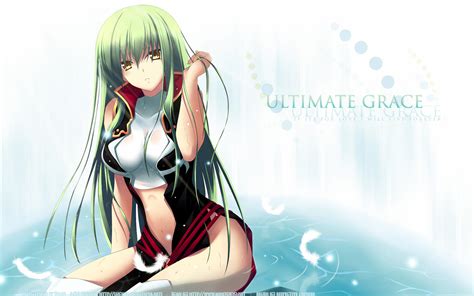 Cc Code Geass Green Hair Long Hair Yellow Eyes Zinno