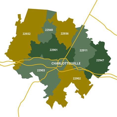 Detailed Charlottesville Va Zip Code Map Of Homes For Sale Available