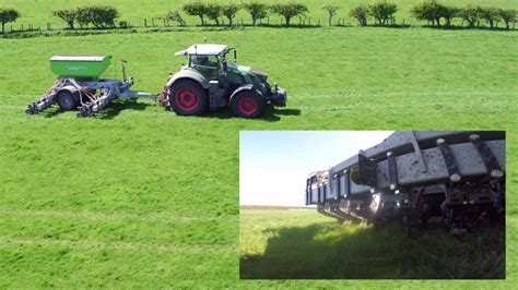Cross Slot And Fendt 828 Direct Drilling Kale Into Grass Youtube