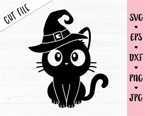Drawing And Illustration Art And Collectibles Witch Cat In A Pumpkin Svg