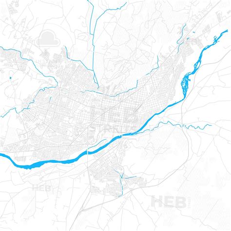 Temuco Chile Pdf Vector Map With Water In Focus Hebstreits Sketches