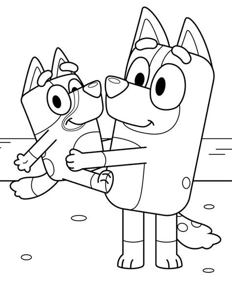 Bingo And Bluey Coloring Pages