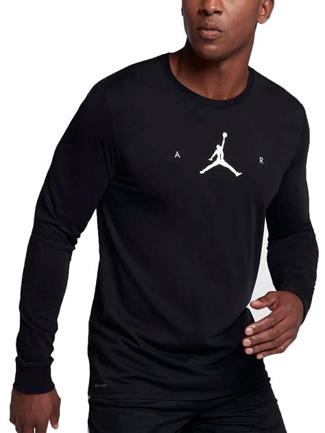 Jordan Air Jordan Jumpman Mens Longsleeve Basketball T Shirt Black
