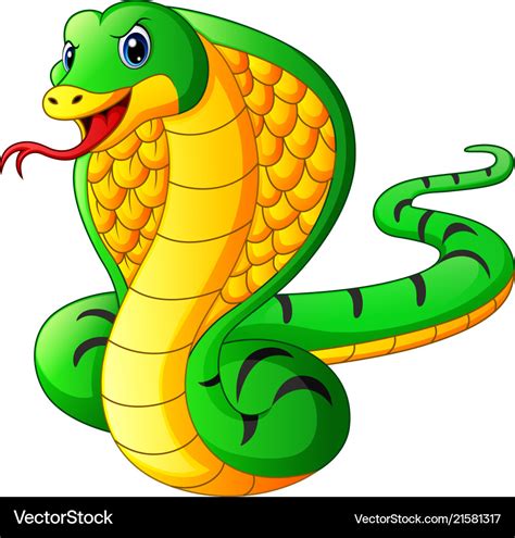 Cobra Snake Cartoon Royalty Free Vector Image VectorStock