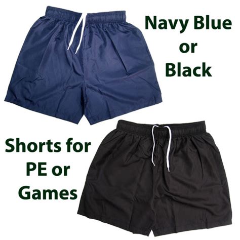 Primary Pe Shorts Navy Or Black Graham Briggs School Outfitters