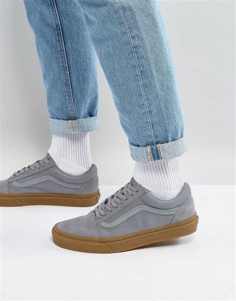 But we get it, sometimes you might be tight on time. Vans Old Skool Trainers With Gum Sole In Grey VA38G1PO9 ...