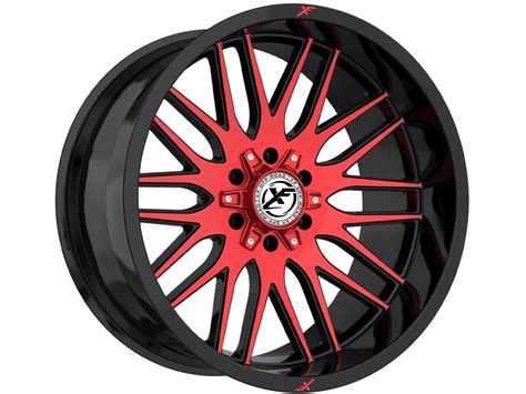 Xf Off Road Xf Offroad Gloss Black And Red Xf 240 Wheel Sku
