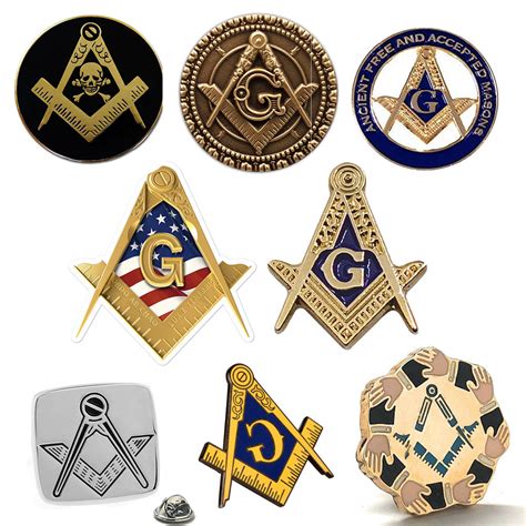 Wholesale Masonic Pins Tie Tack Pinback Hard Enamel Freemason Square