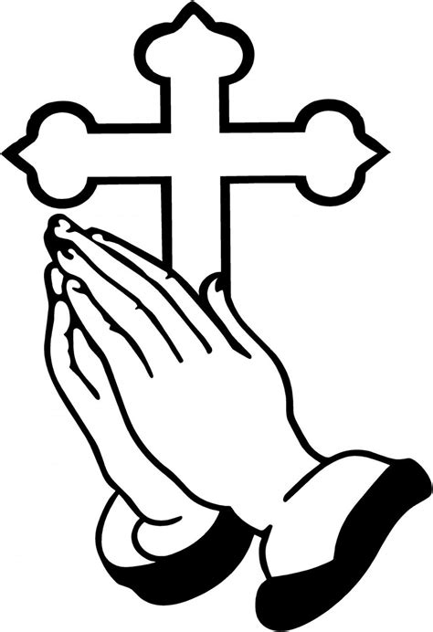 Praying Hands Coloring Pages Clipart Best