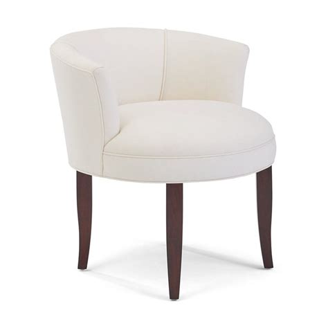 Bathroom Vanity Chair / Safavieh Georgia White Poly-Cotton Vanity Stool