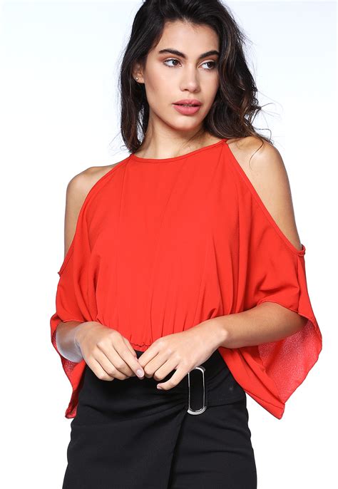 Open Shoulder Dressy Top Shop At Papaya Clothing