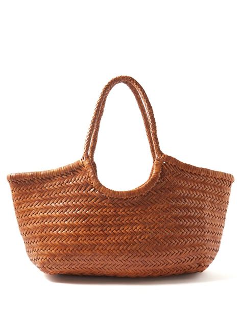 Dragon Diffusion Tan Nantucket Woven Leather Basket Bag 매치스패션 모던 럭셔리