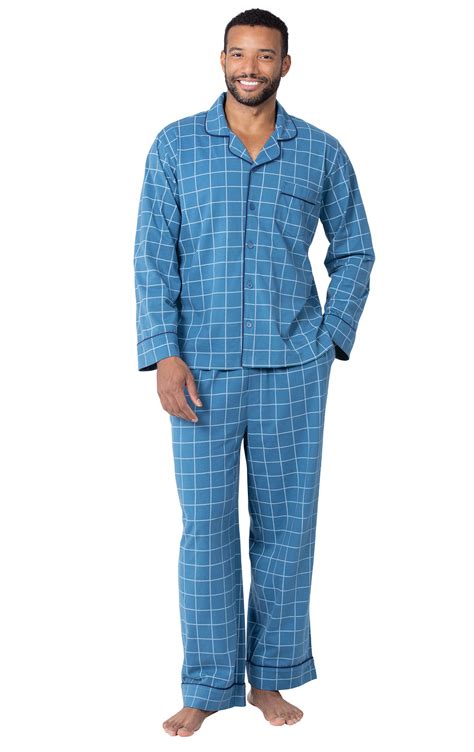 Classic Button Front Mens Pajamas In Cotton Pajamas For Men Pajamas