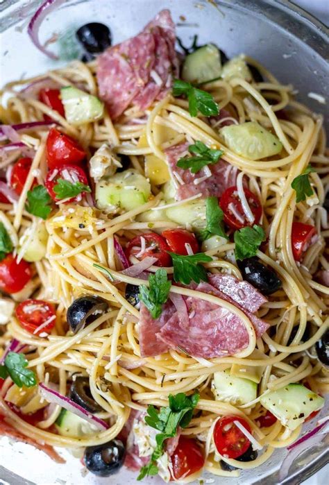 It's perfect for picnics, potlucks, bbq parties and dinner parties too. This Cold Spaghetti Salad Recipe is a fun pasta salad side ...