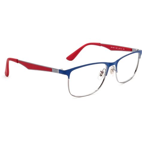 Ray Ban Small Eyeglasses Rb 1052 4057 Blueandsilver Red Etsy Uk