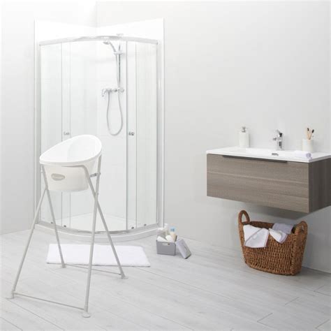 Primo folding bath stand, silver gray. New Shnuggle Foldable Bath Stand by Affordable Baby