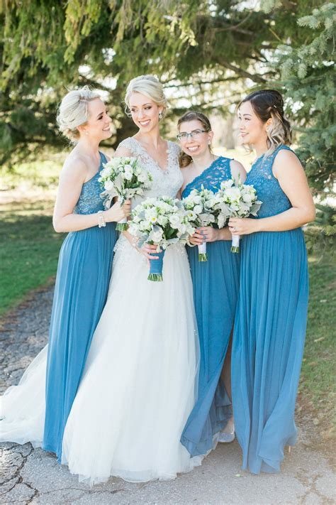 Steel blue bridesmaid dresses | Bridesmaid dresses, Blue bridesmaid dresses, Bridesmaid