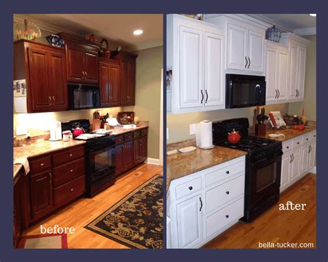 Painted Oak Kitchen Cabinets Before And After