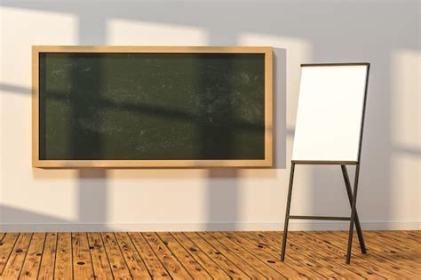 Premium Photo A Classroom With A Blackboard In The Front Of The Room 3d Rendering