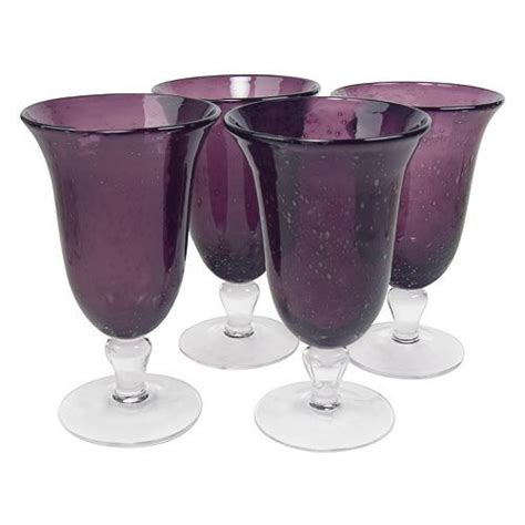 Artland Iris 4 Pc Footed Iced Tea Glass Set Glassware Glass Set Glass