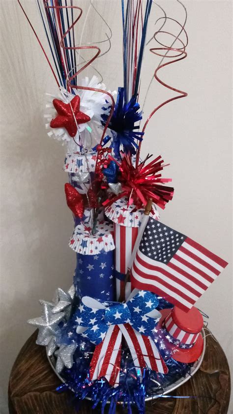 Firecracker Centerpiece 4th Of July 4th Of July Wreath 4th Of July