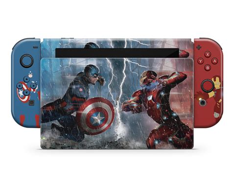 Captain America Vs Iron Man Nintendo Switch Skin Avengers Etsy Australia