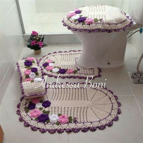 Juegos De BaÑos En Tela Crochet Rug Crochet Decoration Crochet Home