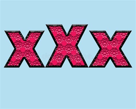 Xxx Letras Rosadas Modeladas Stock de ilustración Ilustración de rojo cuidado