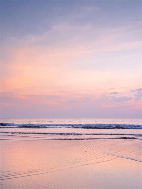 Beautiful Pastel Pink Sunset In Tamarindo Costa Rica Photographed By