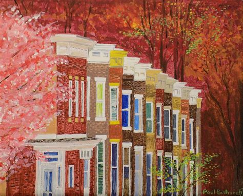 Row Houses Painting By Paul Bashore Pixels
