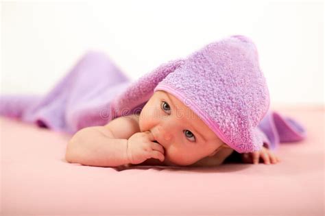 Baby Lying On His Stomach Stock Image Image Of Child 75256561