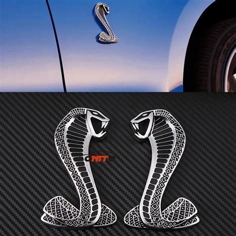 1pcs Mustang Shelby Super Snake Cobra Wall Plaque Auto Emblem Badge