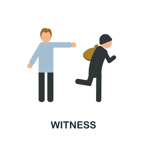 Premium Vector Witness Icon Flat Sign Element From Law Collection