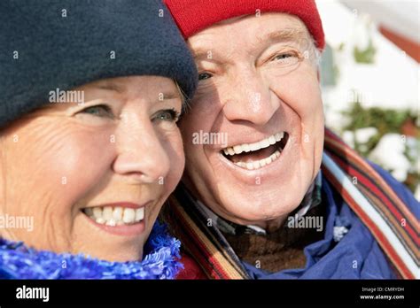 Two Happy People Outdoors Stock Photo Alamy