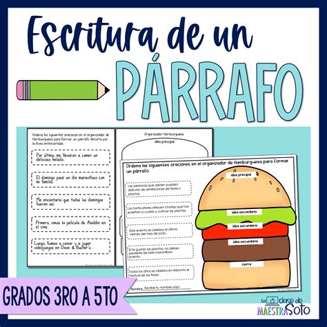 5 Actividades Para Enseñar A Escribir Un Párrafo La Clase De Maestra