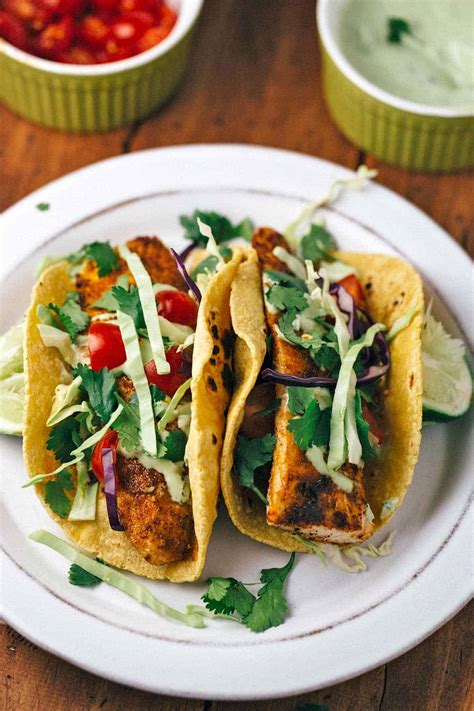 Courtesy of hapa nom nom. Blackened Mahi Mahi Fish Tacos with Avocado Sauce ...