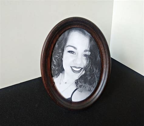 Tabletop Oval Frame Tabletop Wooden Oval Frame Oval Picture Etsy