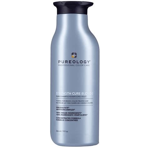 Moroccanoil blonde perfecting purple shampoo is formulated with deep violet pigments to counteract unwanted yellow and orange tones in blondes, lightened brunettes, and gray hair, making it an. Strength Cure Blonde Purple Shampoo for Blonde Hair ...