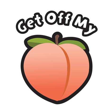 Get Off My Peach Emoji Decal Impress Prints