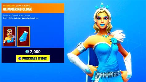 New Snow Queen Skin Glimmer New Item Shop Fortnite Battle Royale