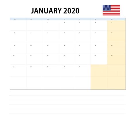 January 2020 Usa Holidays Calendar Holiday Calendar Calendar Usa