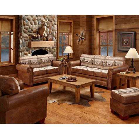 Outdoor Leisure Products Alpine Lodge 4 Piece Sofa Set Cabin Living