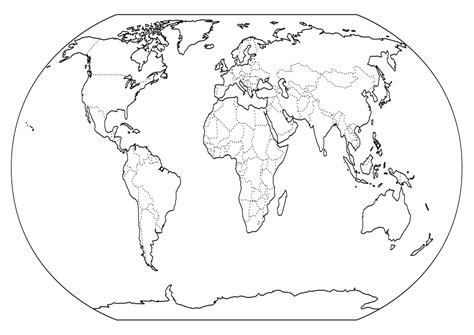 Imagenes De Un Planisferio En Blanco Y Negro Geografia Material De