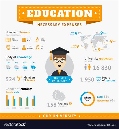 Education Infographic Design Template Royalty Free Vector