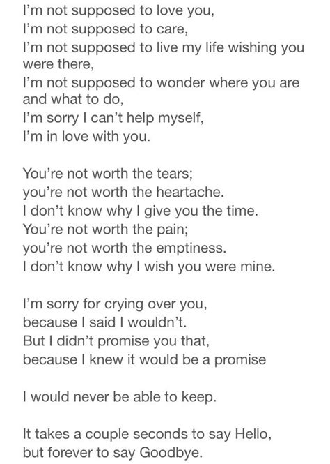 Im Not Supposed To Love You Quotes Words Love You
