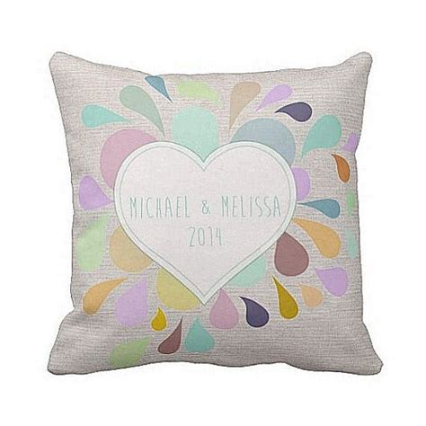 Personalized Heart Pillow Cotton By Joliemarche On Etsy Wedding